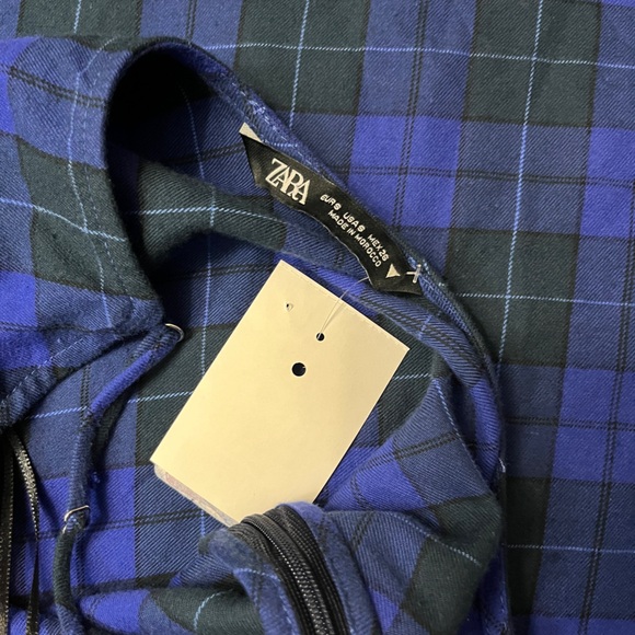 Zara Women’s V Neck Plaid Flannel Maxi Dress - Size S - Picture 10 of 11